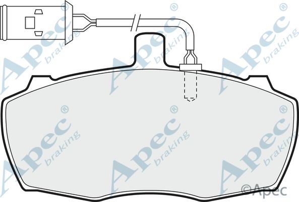 APEC BRAKING Комплект тормозных колодок, дисковый тормоз PAD70